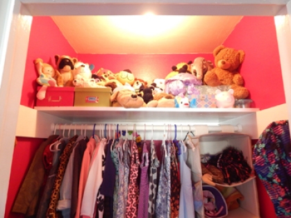 Stuffed animals have a home instead of being all over the floor!